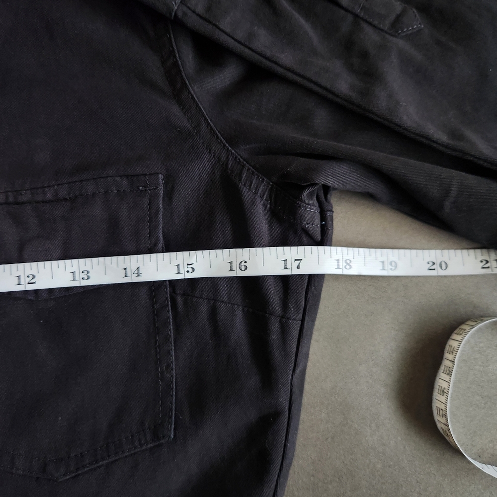 Wash Lab Womens Long Sleeve Black Hi-Bar Denim Jumpsuit Size Small - Picture 10 of 13